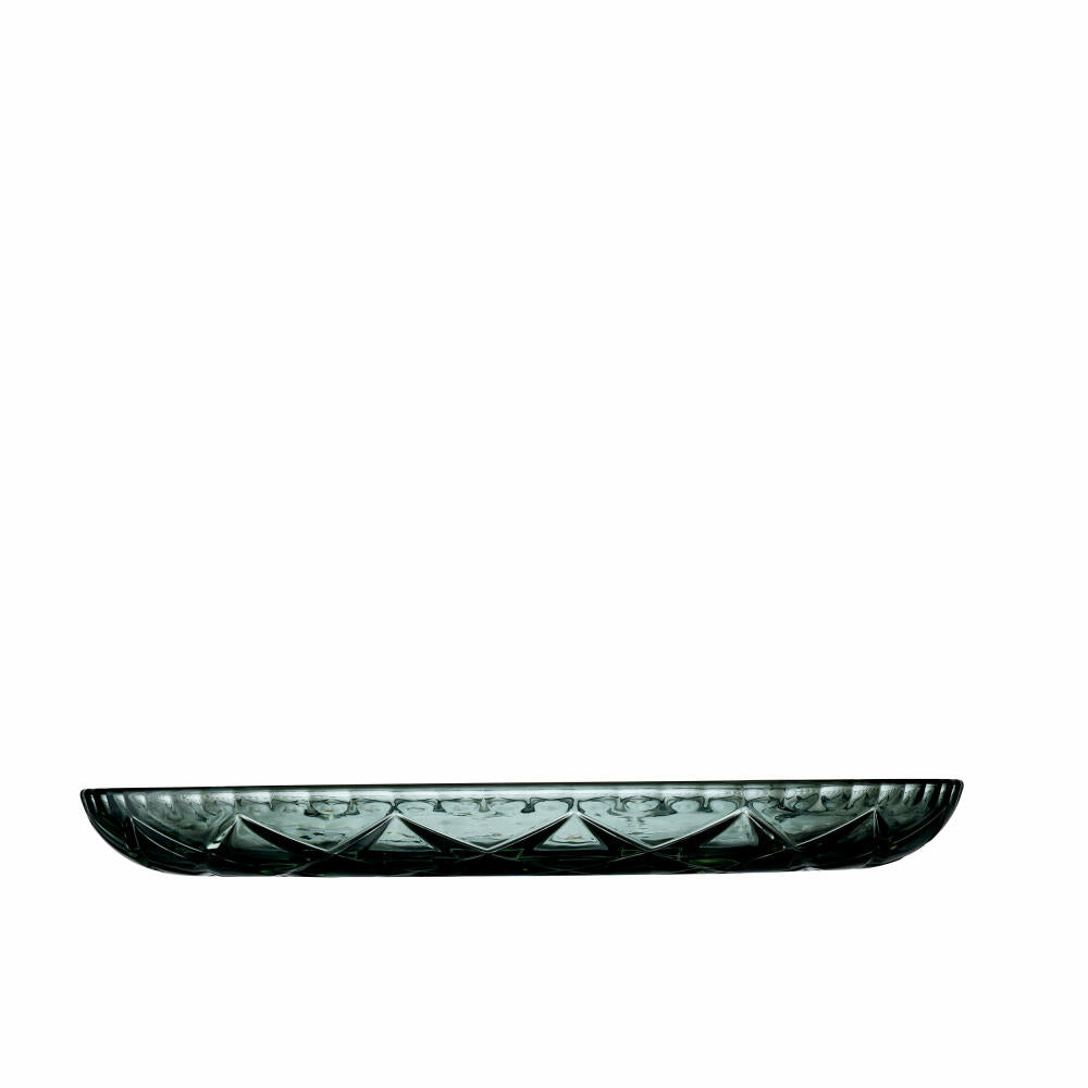 Lyngby Glass Serving Plate Sorrento, Glass Plate, Serving Plate, Glass, Green, 30 cm, 29039