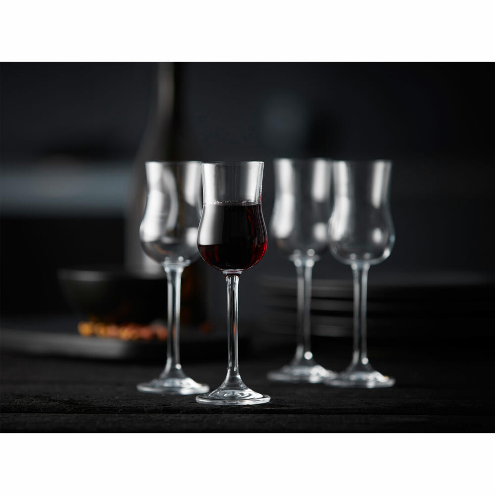 Lyngby Glas Spirits Port Wine Glass Juvel Set of 6, Crystal Glass, Clear, 90 ml, 916025