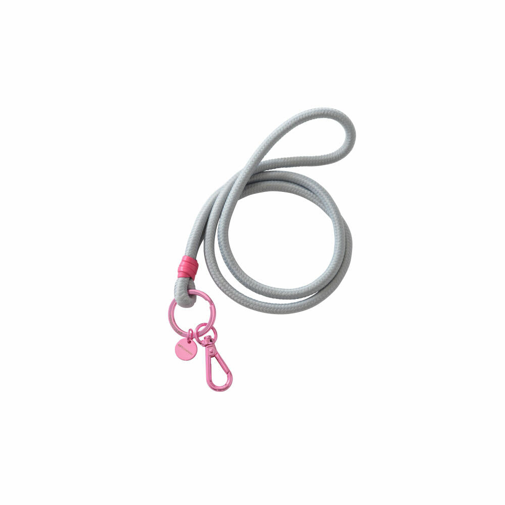 Gift Company Metropolitan Neo Lanyard, mit Karabiner, Schlüsselband, Schlüsselanhänger, Grau / Pink, 73074