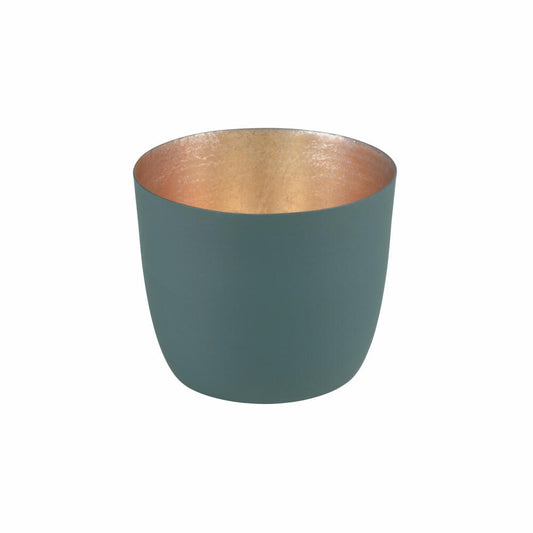 Gift Company Windlicht Madras M, Teelichthalter, Kerzenhalter, Eisen, Dark Olive, Gold, 8.5 cm, 77925