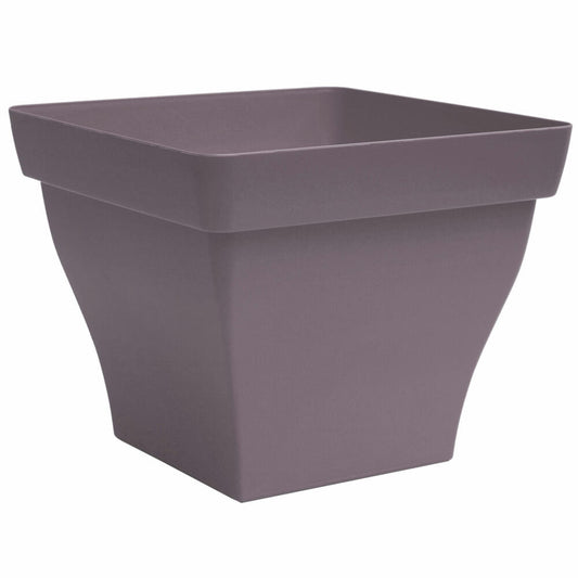 Poétic Romeo square, flowerpot, flower tub, flower pot, planter, plastic, taupe, 24 cm, BRO25TA