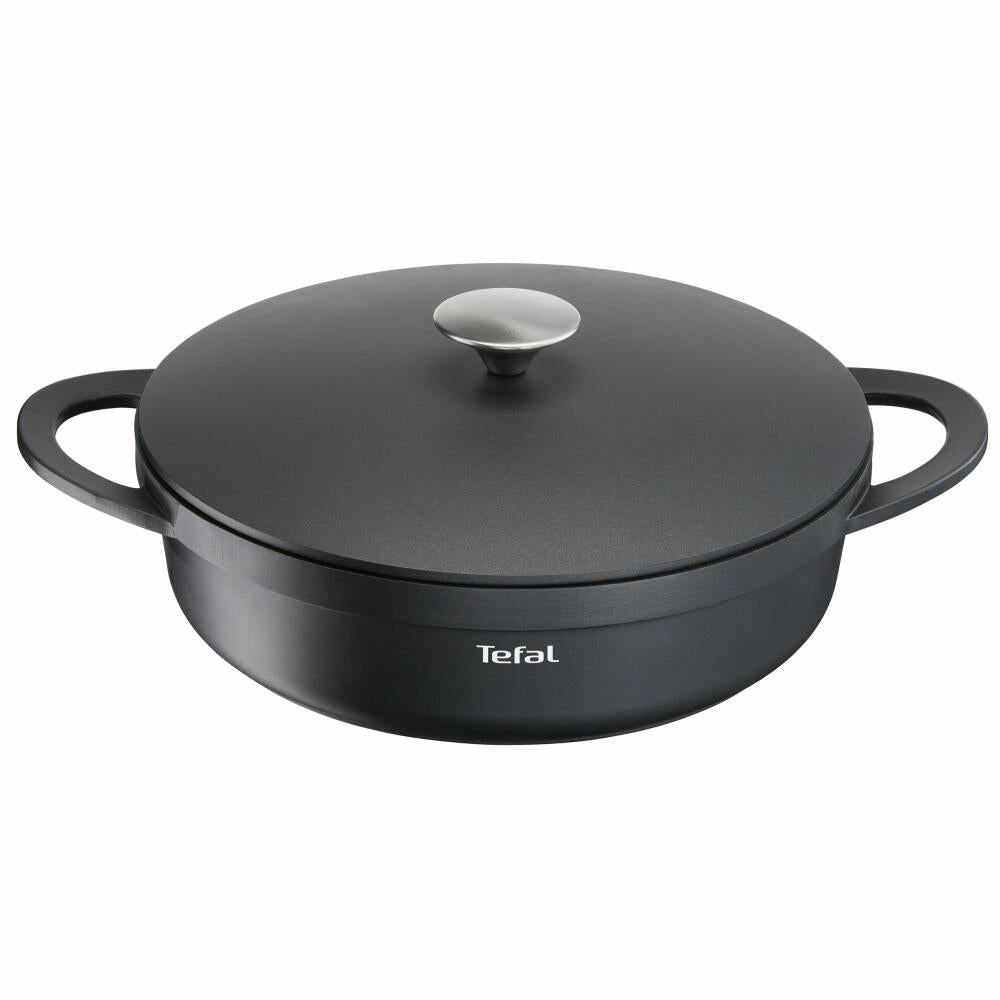 Tefal Trattoria Servierpfanne, Schmorpfanne, Pfanne, Induktionsgeeignet, Aluguss, Ø 28 cm, E21872