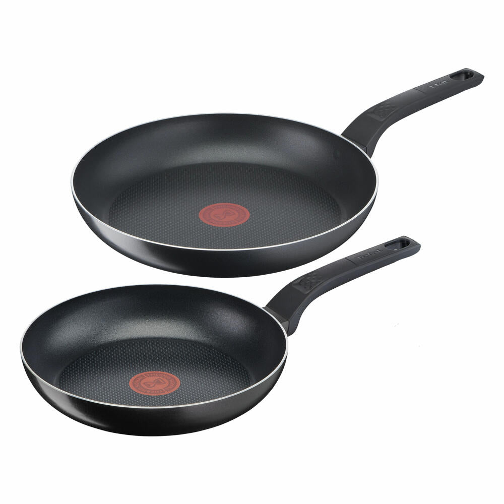 Tefal Easy Cook & Clean Pfannenset, 2-tlg., Pfannen, Pfanne, Bratpfanne, Aluminium, B55590