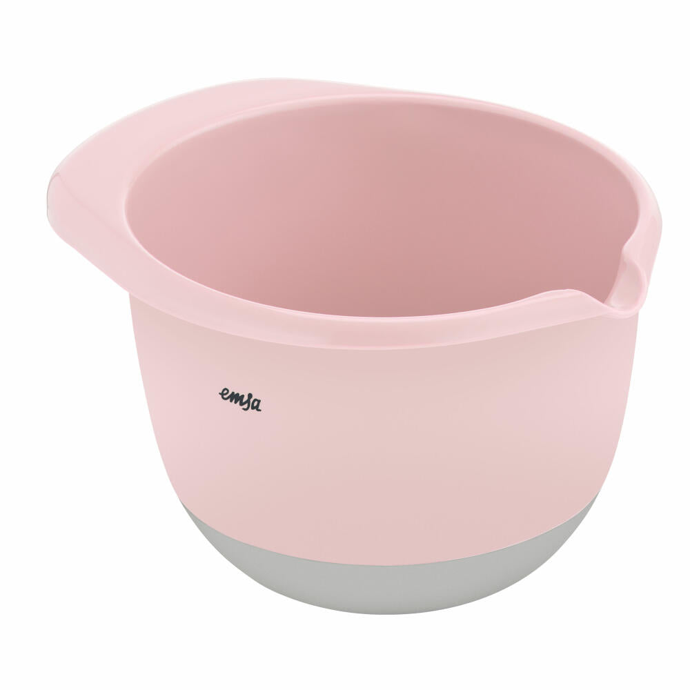 Emsa Rührschüssel Prep & Bake, PP-Kunststoff, TPR, Rosa, Grau, 1.4 L, K32414