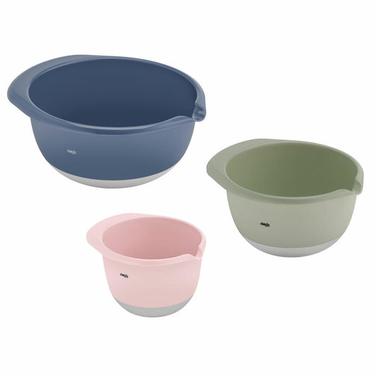Emsa Rührschüssel-Set Prep & Bake 3-tlg., PP-Kunststoff, TPR, Mehrfarbig, 1.4 + 2.8 + 4.7 L, K324S3