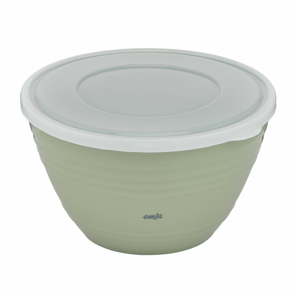 Emsa Rührschüssel Prep & Bake mit Deckel, Kunststoff, Silikon, Grün, 2.75 L, K32527