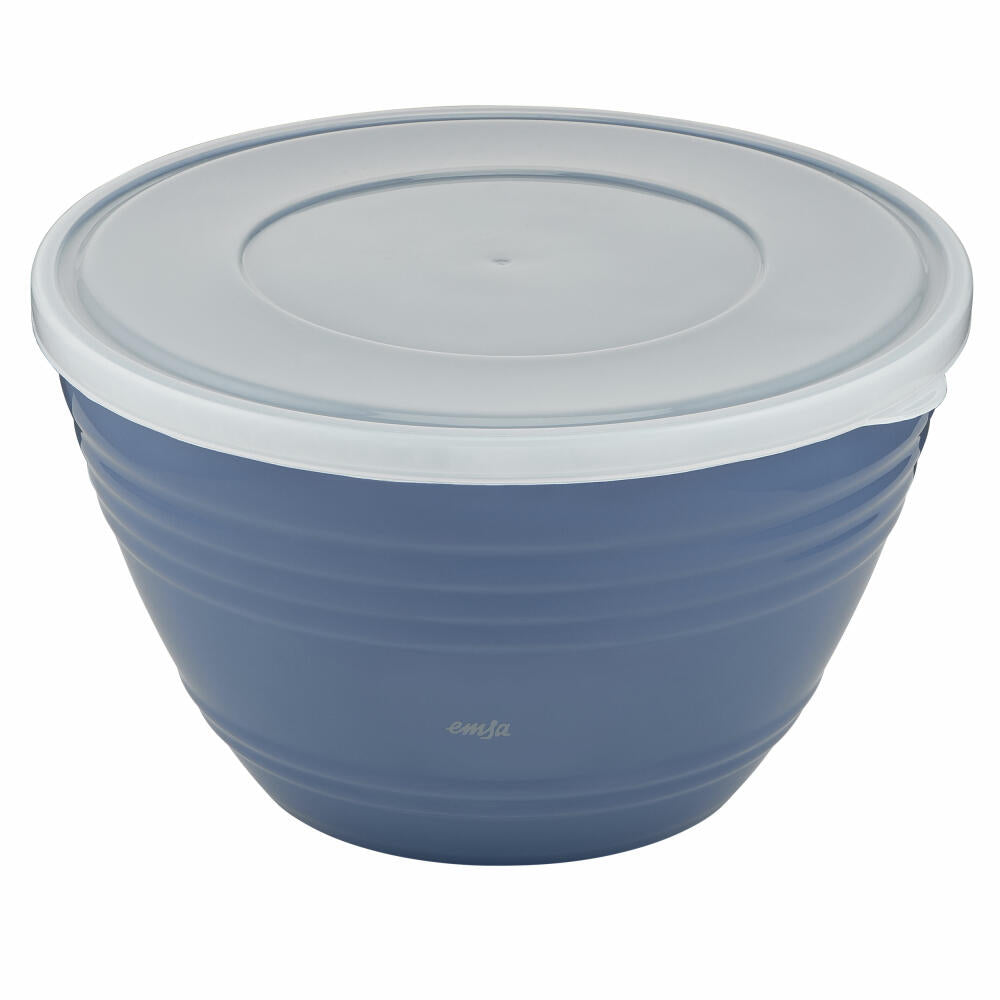 Emsa Rührschüssel Prep & Bake mit Deckel, Kunststoff, Silikon, Blau, 4.15 L, K32541