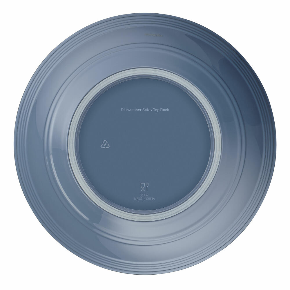 Emsa Rührschüssel Prep & Bake mit Deckel, Kunststoff, Silikon, Blau, 4.15 L, K32541