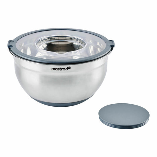 Mastrad stainless steel bowl with splash guard lid, mixing bowl, 20 cm, F29463