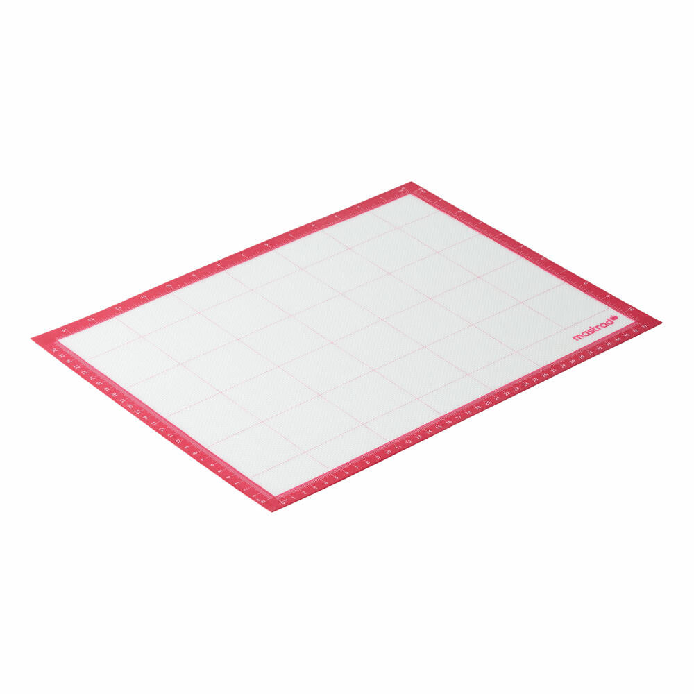 Mastrad baking mat, baking mat, dough mat, silicone mat, silicone, red, 40 x 30 cm, F45810