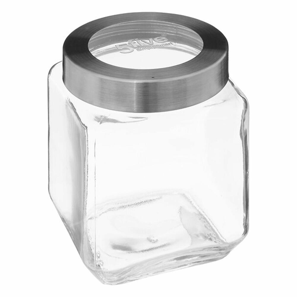 5five Simply Smart preserving jar Miro, storage jar, glass, steel, acrylic, transparent, 1.2 L, 189562
