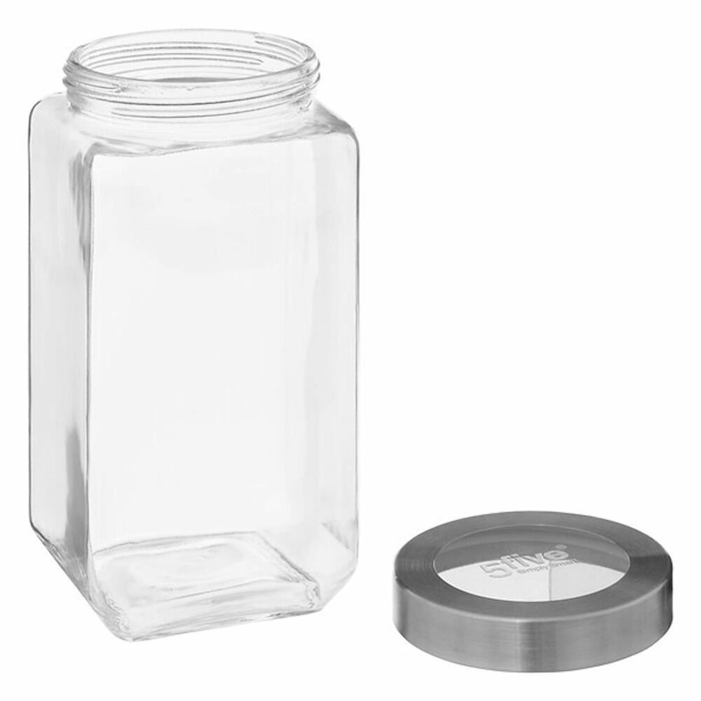 5five Simply Smart preserving jar Miro, storage jar, glass, steel, acrylic, transparent, 2 L, 189564