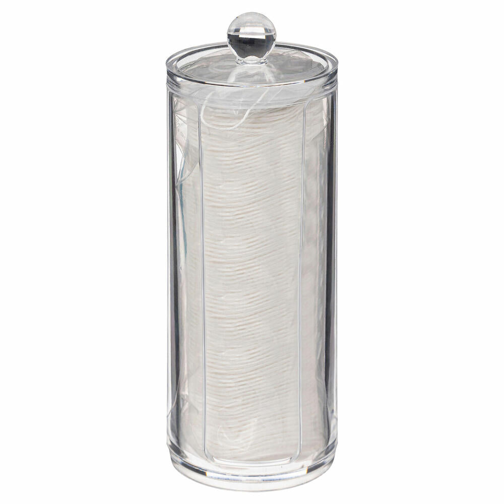 5five Simply Smart cotton pad dispenser Selena with 80 cotton pads, make-up pad container, plastic, 7.5 x 20 cm, 174950