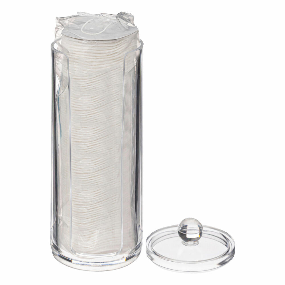 5five Simply Smart cotton pad dispenser Selena with 80 cotton pads, make-up pad container, plastic, 7.5 x 20 cm, 174950