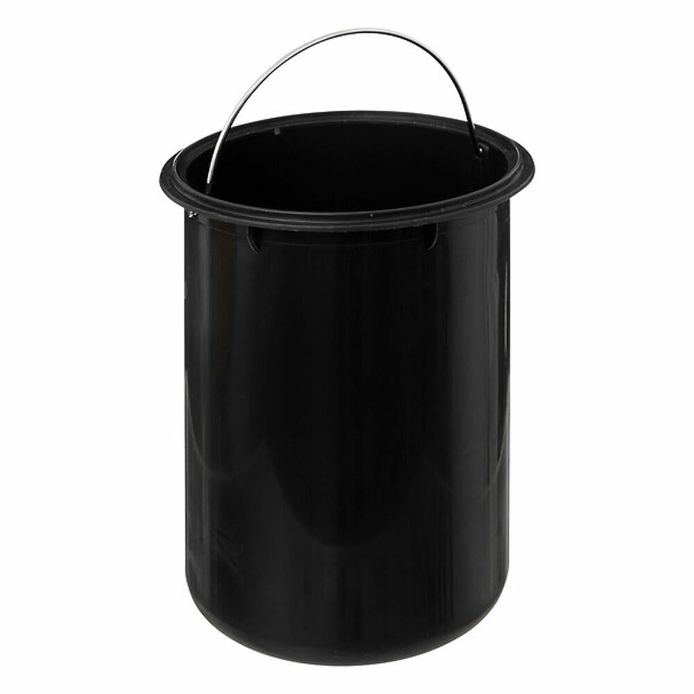 5five Simply Smart Abfalleimer Lea, Kosmetikeimer mit Soft Close, Weißblech, Kunststoff, Bambus, Weiß marmoriert, 3 L, 174995