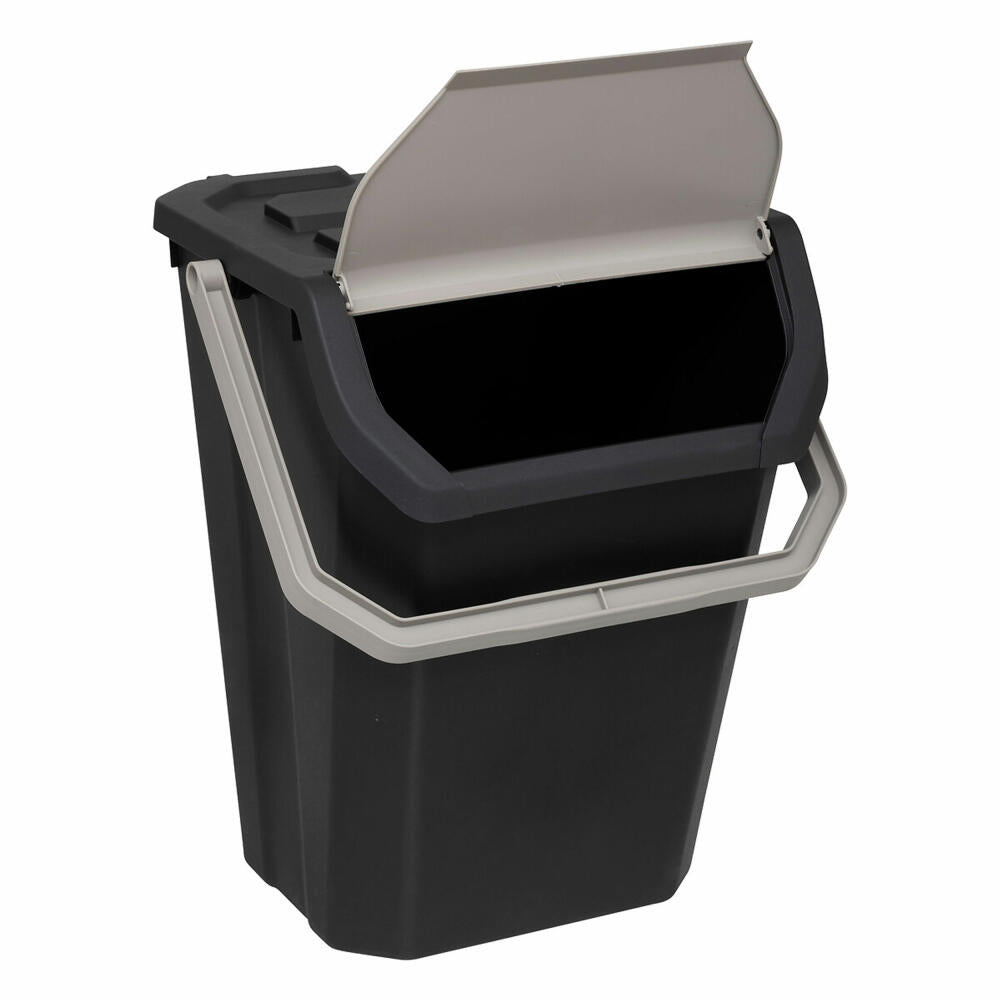 5five Simply Smart Mülleimer, Abfalleimer, Kunststoff, Schwarz, 37 L, 202426
