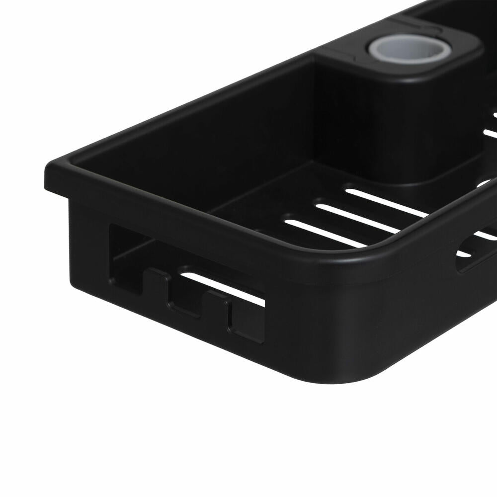 5five Simply Smart Duschregal, Duschablage, Ablage, für Duschsäule, Kunststoff, Schwarz, 200146