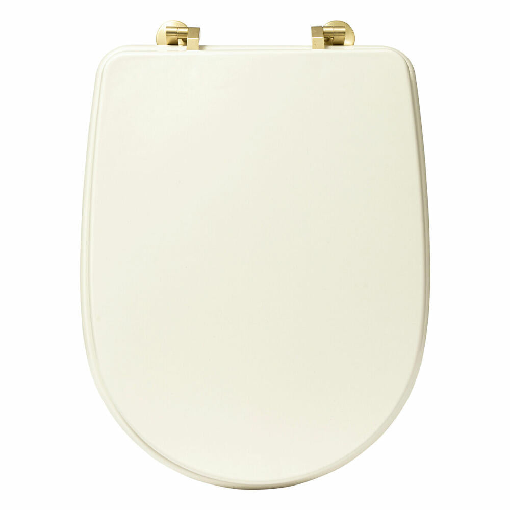 5five Simply Smart Toilettendeckel Duo, Klobrille, Klodeckel, Toilettensitz, HDF, Beige, 200165A