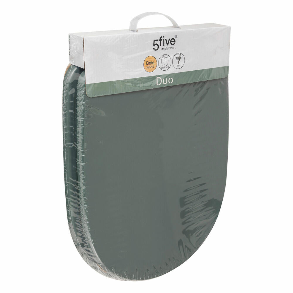 5five Simply Smart Toilettendeckel Duo, Klobrille, Klodeckel, Toilettensitz, HDF, Grün, 200165B