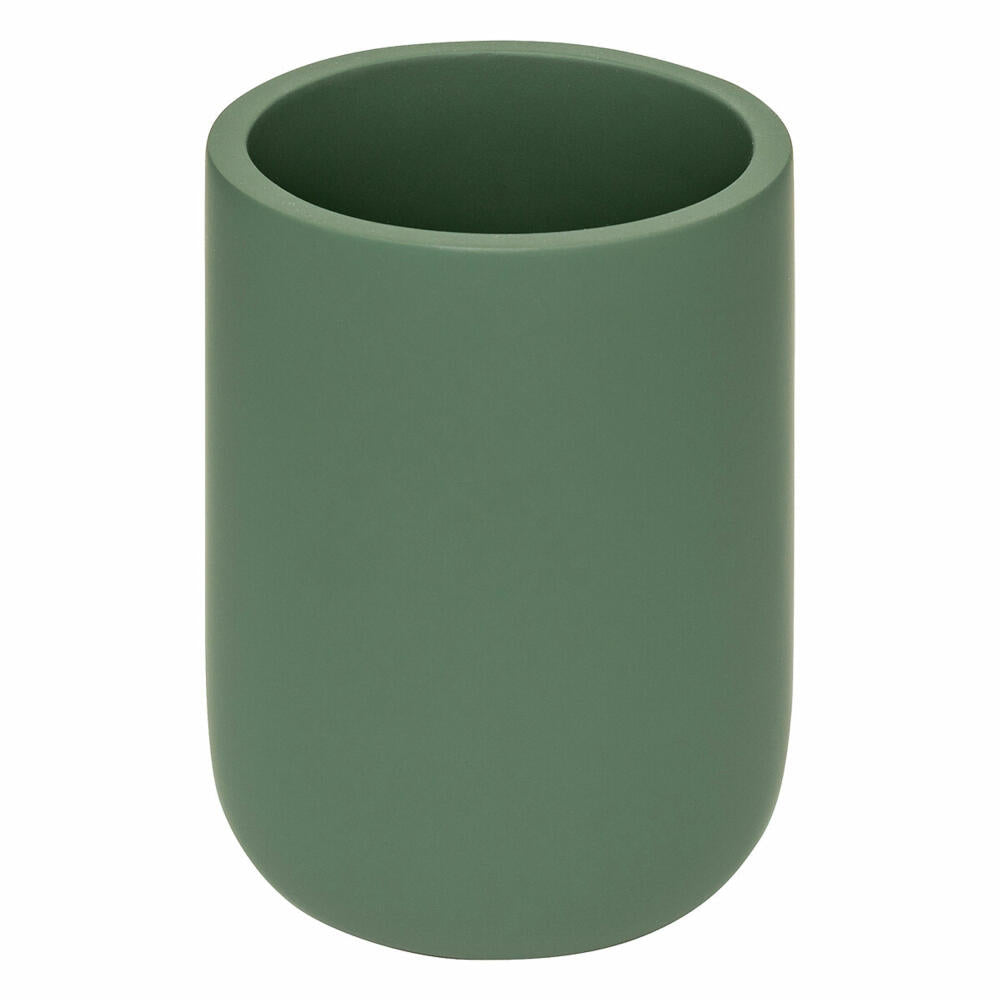 5five Simply Smart Zahnbürstenbecher Duo, Zahnputzbecher, Zahnbürstenhalter, Polyresin, Grün, 200168B