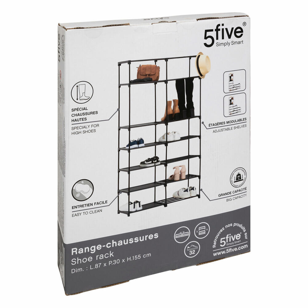 5five Simply Smart Modulares Schuhregal, Schuhablage, Regal, Stahl / Kunststoff, 203108