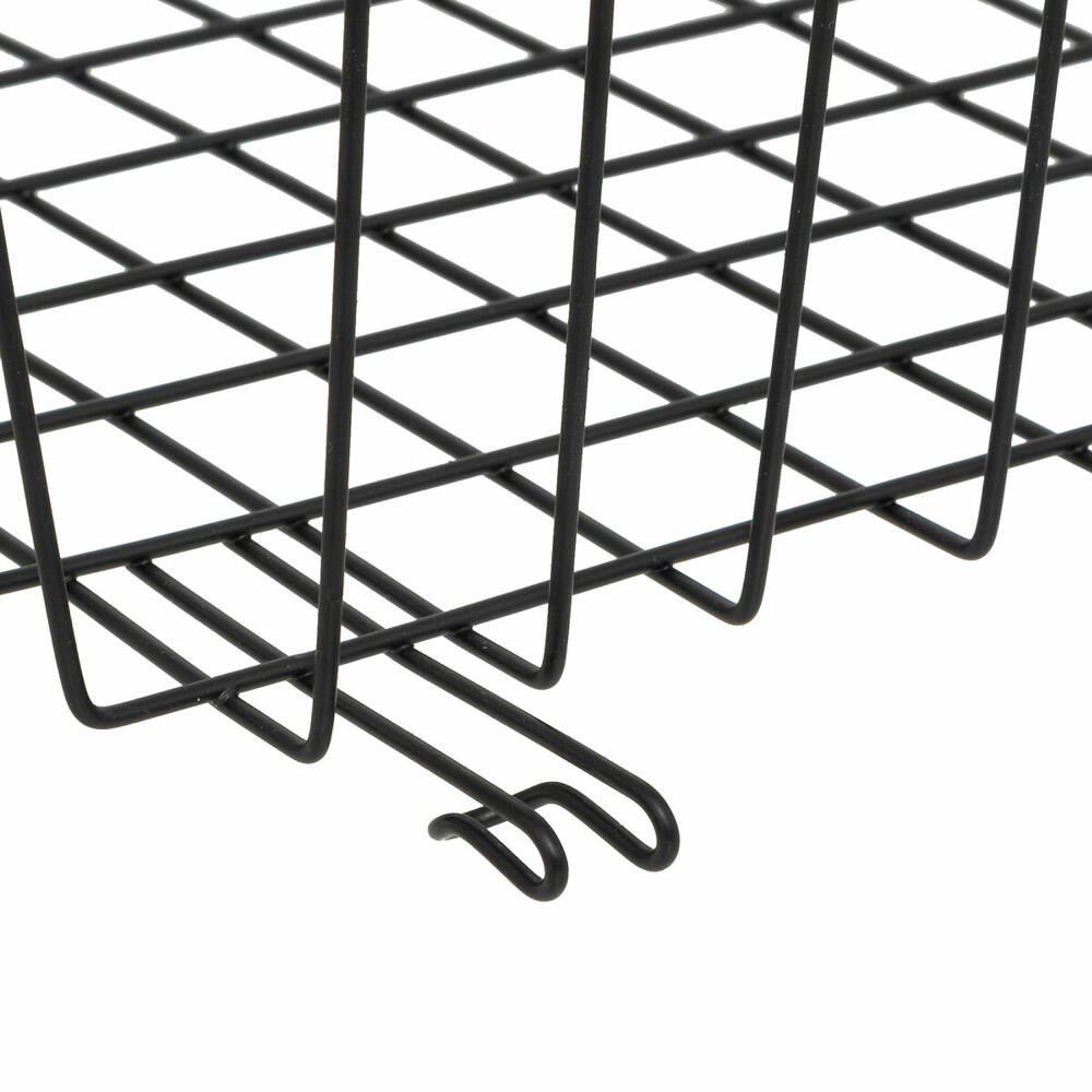 5five Simply Smart Hang Shelve, Hängekorb, Einhängekorb, Korb, Regal, Stahl, Schwarz, 31.5 cm, 203129