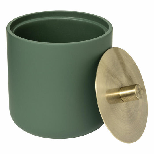 5five Simply Smart Wattepads Behälter Duo, Aufbewahrungsdose, Polyresin, Grün, 200196B