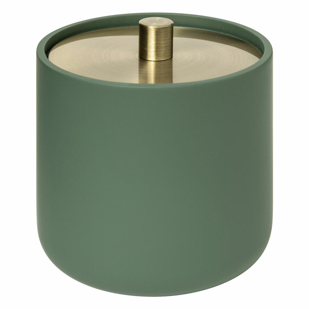 5five Simply Smart Wattepads Behälter Duo, Aufbewahrungsdose, Polyresin, Grün, 200196B