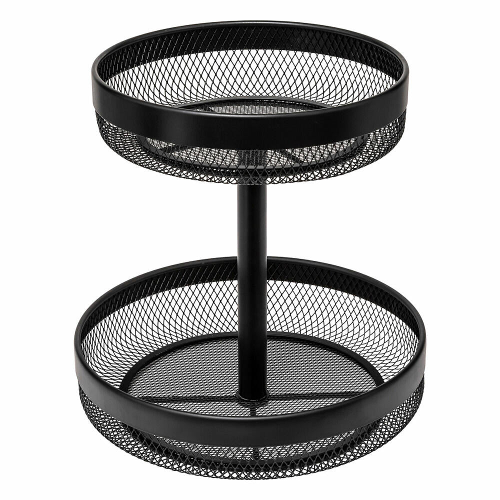 5five Simply Smart Obst-Etagere Mayaj, 2-Stöckig, Obstkorb, Obstständer, Stahl, Schwarz, H 31 cm, 189979