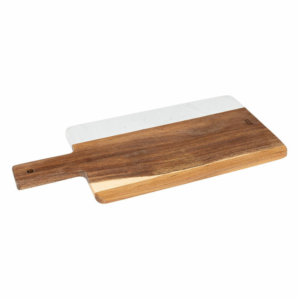 5five Simply Smart Schneidebrett Acacia, Servierbrett, Holzbrett, Akazienholz / Marmor, 42 x 20 cm, 204643