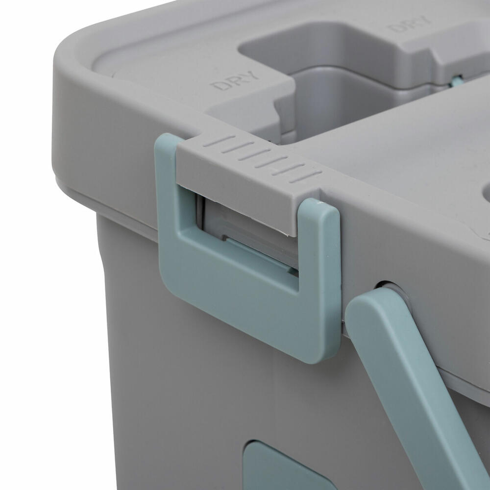 5five Simply Smart Wischmop Set, Bodenwischer, Eimer, Wischtuchpresse, Kunststoff / Edelstahl, 202675