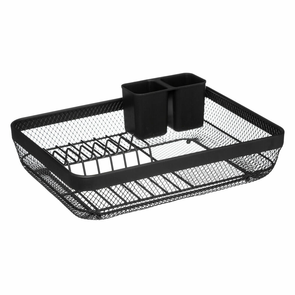 5five Simply Smart dish drying rack with draining mat Mayaj, metal, plastic, black, 43 x 32 cm, 169225