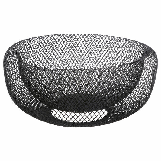 5five Simply Smart Storage Basket Mesh, Fruit Basket, Decorative Bowl, Metal, Black, 27 cm, 125128A