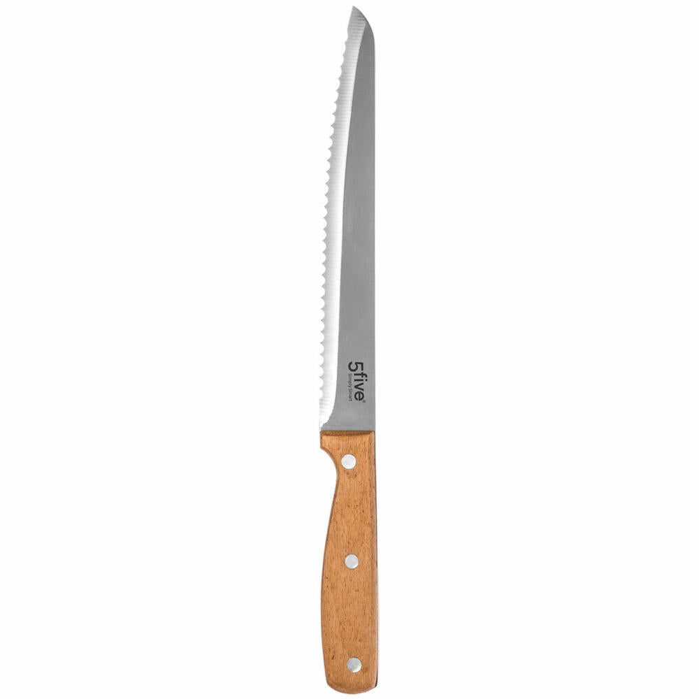 5Five Simply Smart Schneidebrett mit Brotmesser, Brotbrett, Bambus, 44 x 25 cm, 146517