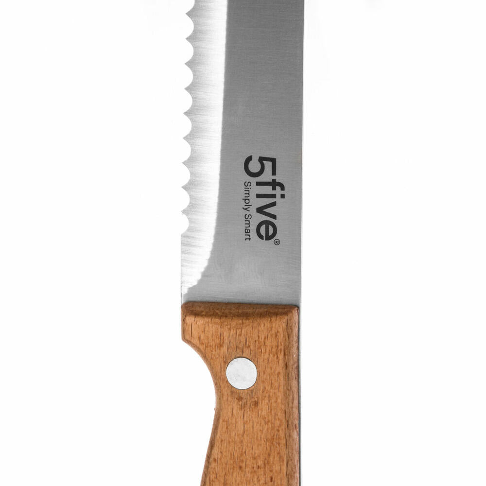 5Five Simply Smart Schneidebrett mit Brotmesser, Brotbrett, Bambus, 44 x 25 cm, 146517