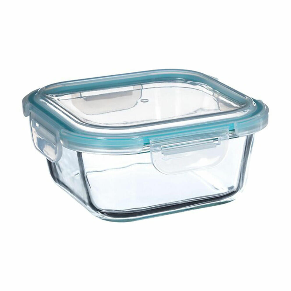 5five Simply Smart Frischhaltedosen-Set Clipeat L 3-tlg., Glas, Kunststoff, Blau, 146593