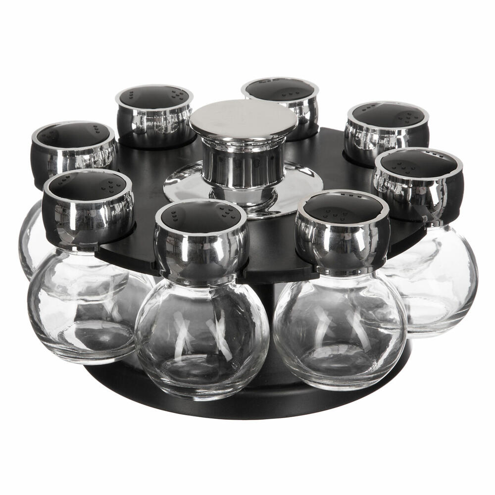 5Five Simply Smart spice carousel with 8 spice jars, rotatable, plastic, glass, 146651