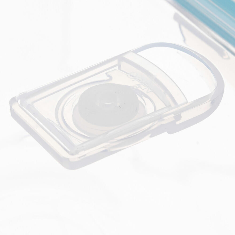 5five Simply Smart storage container Clipeat square, lunch box, borosilicate glass, transparent, blue, 1.18 liters, 146656