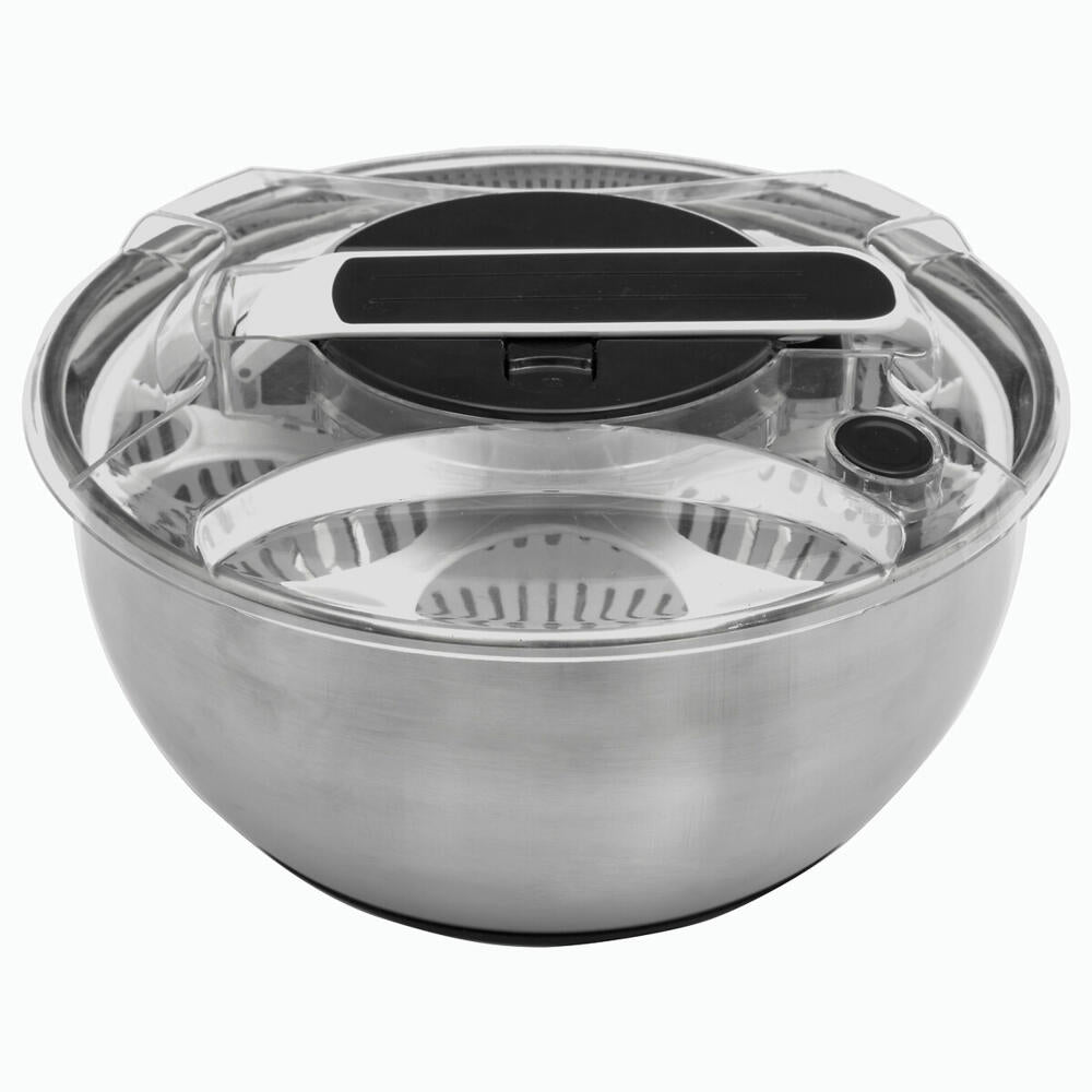 5five Simply Smart salad spinner with lever, stainless steel, plastic, silver, 3.5 liters, 151013