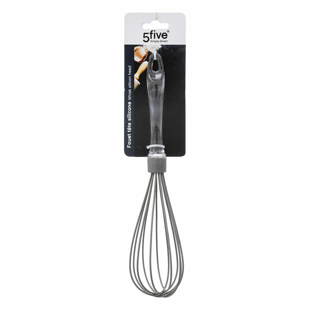 5five Simply Smart whisk, mixing whisk, plastic, iron, silicone, grey, 29.5 cm, 146628A