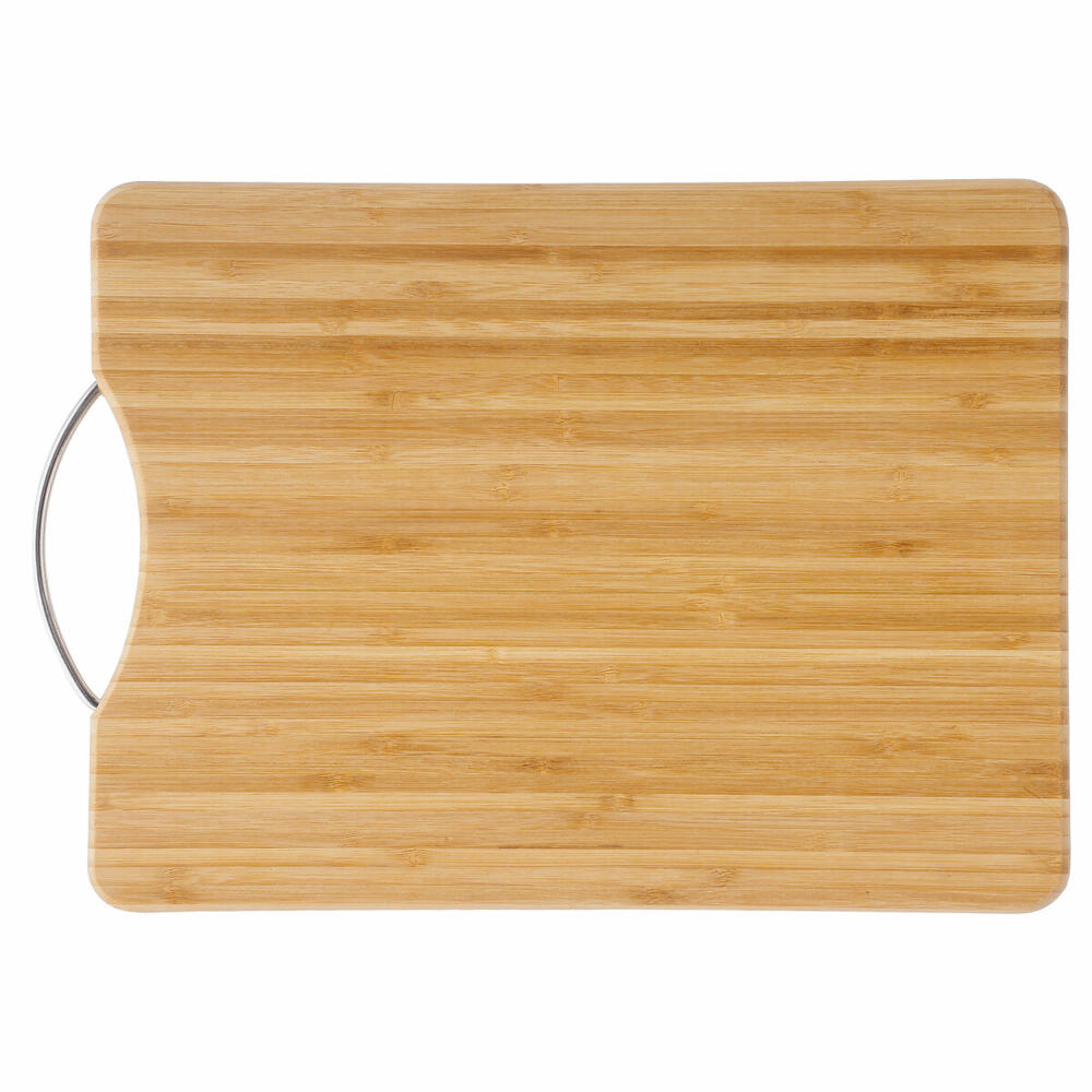 5five Simply Smart Schneidebrett mit Tragegriff, Bambus, Metall, Braun, 42 x 30 cm, 540716001