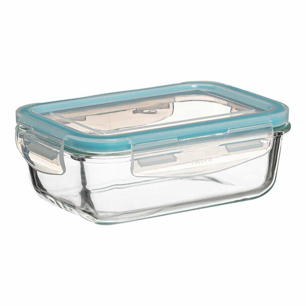 5five Simply Smart Frischhaltedosen-Set Clipeat S 3-tlg., Glas, Kunststoff, Blau, 169281