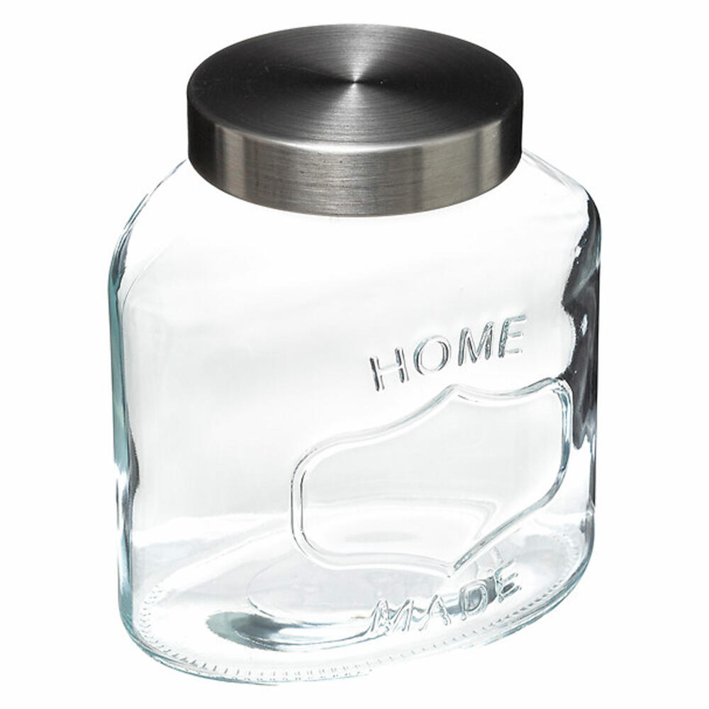 5five Simply Smart Preserving Jar Home Made, Storage Jar, Glass, Stainless Steel, Transparent, 2.5 L, 179632