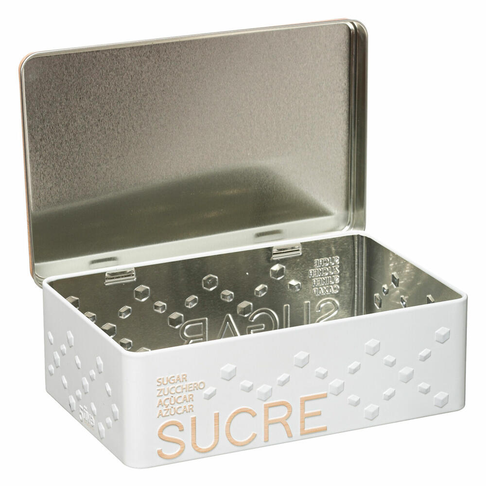 5five Simply Smart Würfelzuckerdose Scandinave Nature, Weißblech, Weiß, 1 kg, 169286