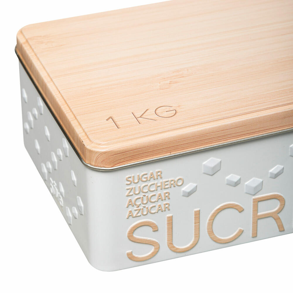 5five Simply Smart Würfelzuckerdose Scandinave Nature, Weißblech, Weiß, 1 kg, 169286