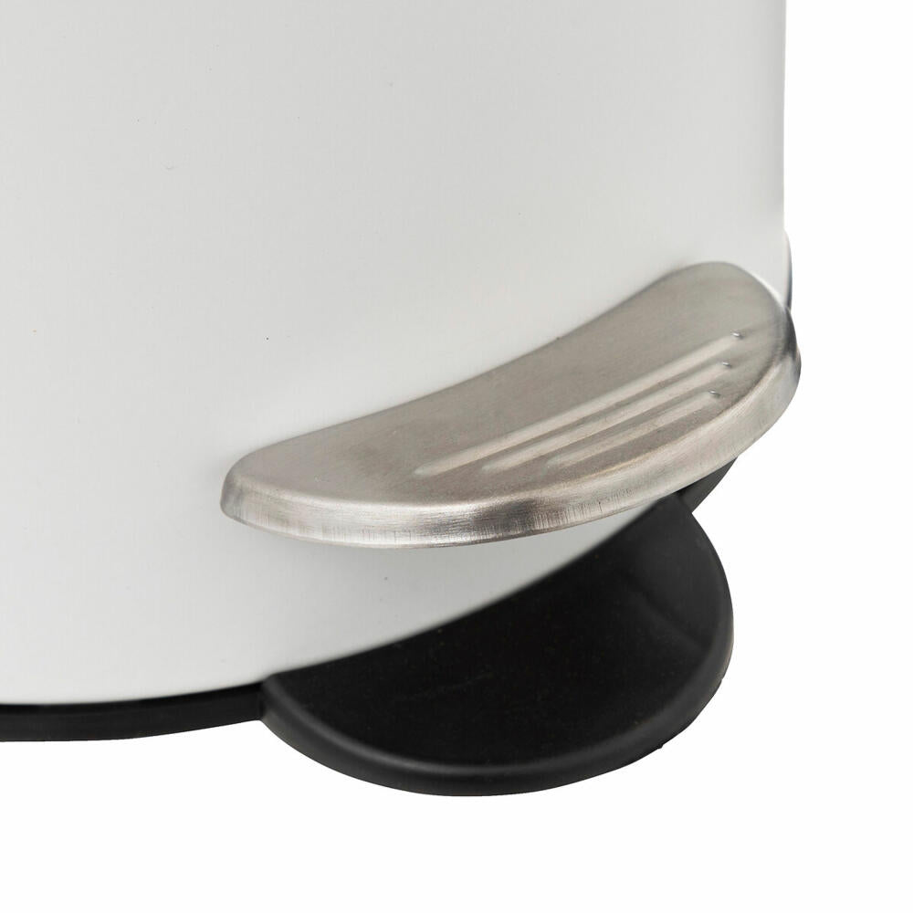 5five Simply Smart Abfalleimer Modern Color Soft Close, Kosmetikeimer, Metall, Bambus, Kunststoff, Weiß, 3 Liter, 174572G