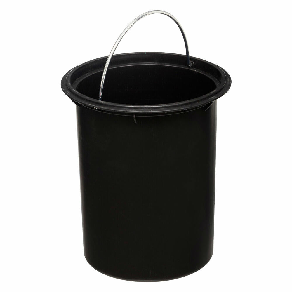 5five Simply Smart Abfalleimer Modern Color Soft Close, Kosmetikeimer, Metall, Bambus, Karbongrau, 3 Liter, 174572F