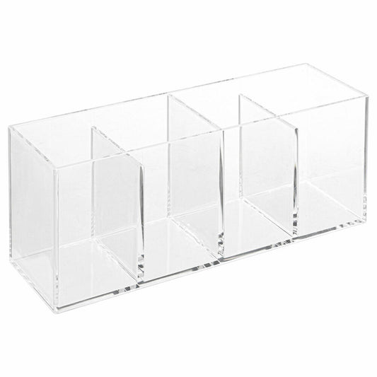 5five Simply Smart Organizer Selena mit 4 Fächern, Kunststoff, Transparent, 22.3 x 7 x 9.8 cm, 174670