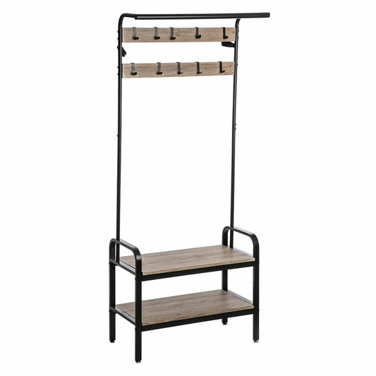 5five Simply Smart Garderobenschrank Jano, Stahl, MDF, Schwarz, 170 cm, 160407