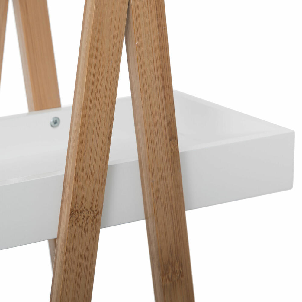 5five Simply Smart Shelf Natureo with 3 levels, Etagere, Bamboo, MDF, White, 82 cm, 160851